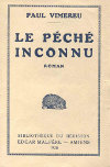 Couverture du roman Le Péché inconnu