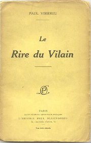 Couverture du roman Le rire du vilain, édition de 1920