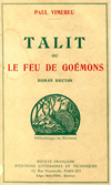 Couverture du roman Talit ou le Feu de Goémons